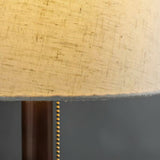 Modern Rustic Branch Table Lamp with Fabric Shade and Wooden Base for Bedside Lighting