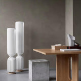 Contemporary White Twist Floor Lamp with Asymmetrical Design for Ambient Lighting