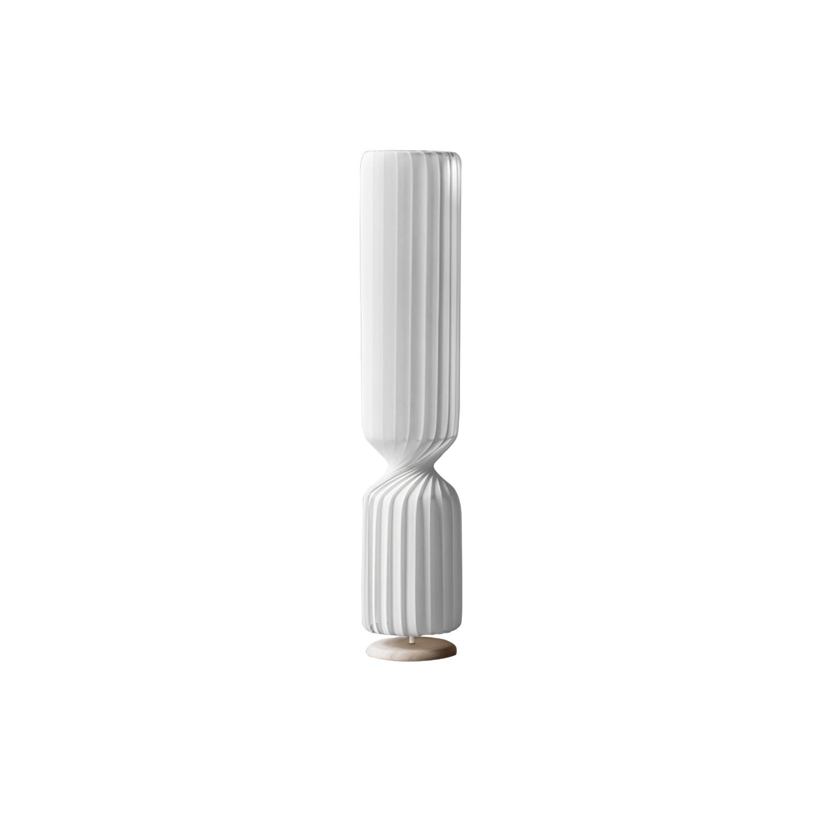 Contemporary White Twist Floor Lamp with Asymmetrical Design for Ambient Lighting