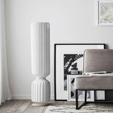 Contemporary White Twist Floor Lamp with Asymmetrical Design for Ambient Lighting