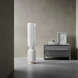Contemporary White Twist Floor Lamp with Asymmetrical Design for Ambient Lighting