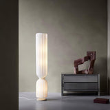 Contemporary White Twist Floor Lamp with Asymmetrical Design for Ambient Lighting