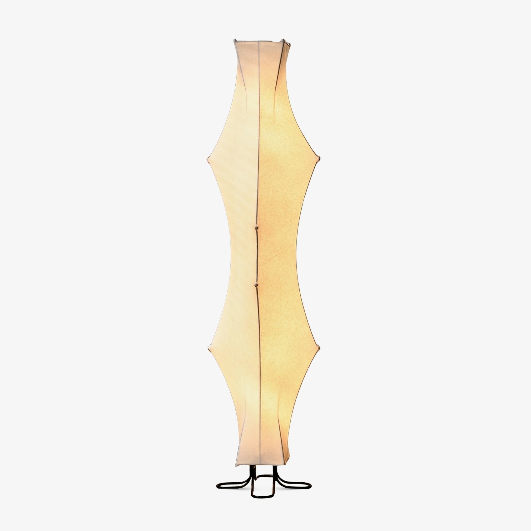 Modern Twist Silk Floor Lamp Tall Standing Light for Living Room and Bedroom
