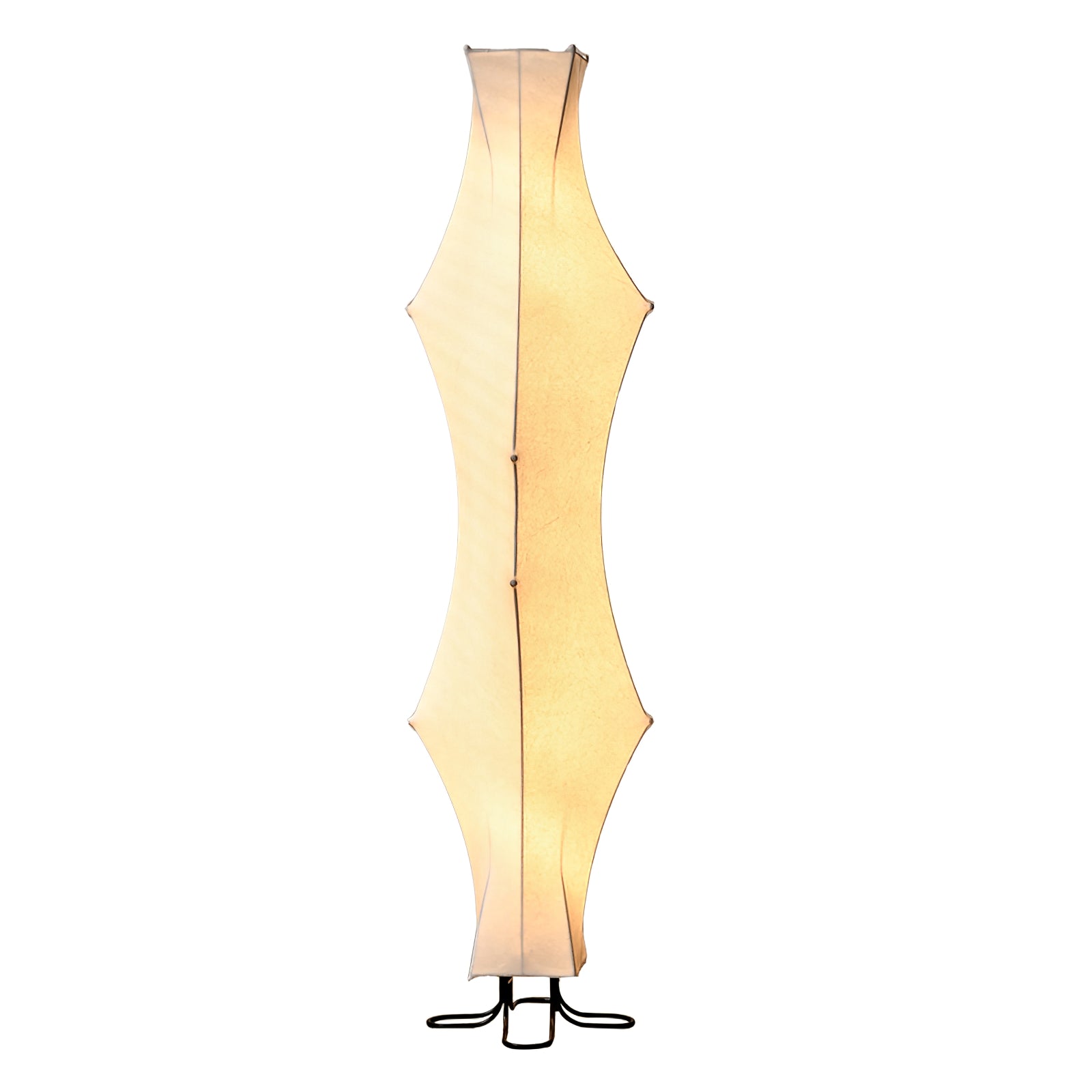 Modern Twist Silk Floor Lamp Tall Standing Light for Living Room and Bedroom