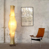 Modern Twist Silk Floor Lamp Tall Standing Light for Living Room and Bedroom