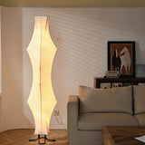 Modern Twist Silk Floor Lamp Tall Standing Light for Living Room and Bedroom