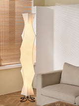 Modern Twist Silk Floor Lamp Tall Standing Light for Living Room and Bedroom
