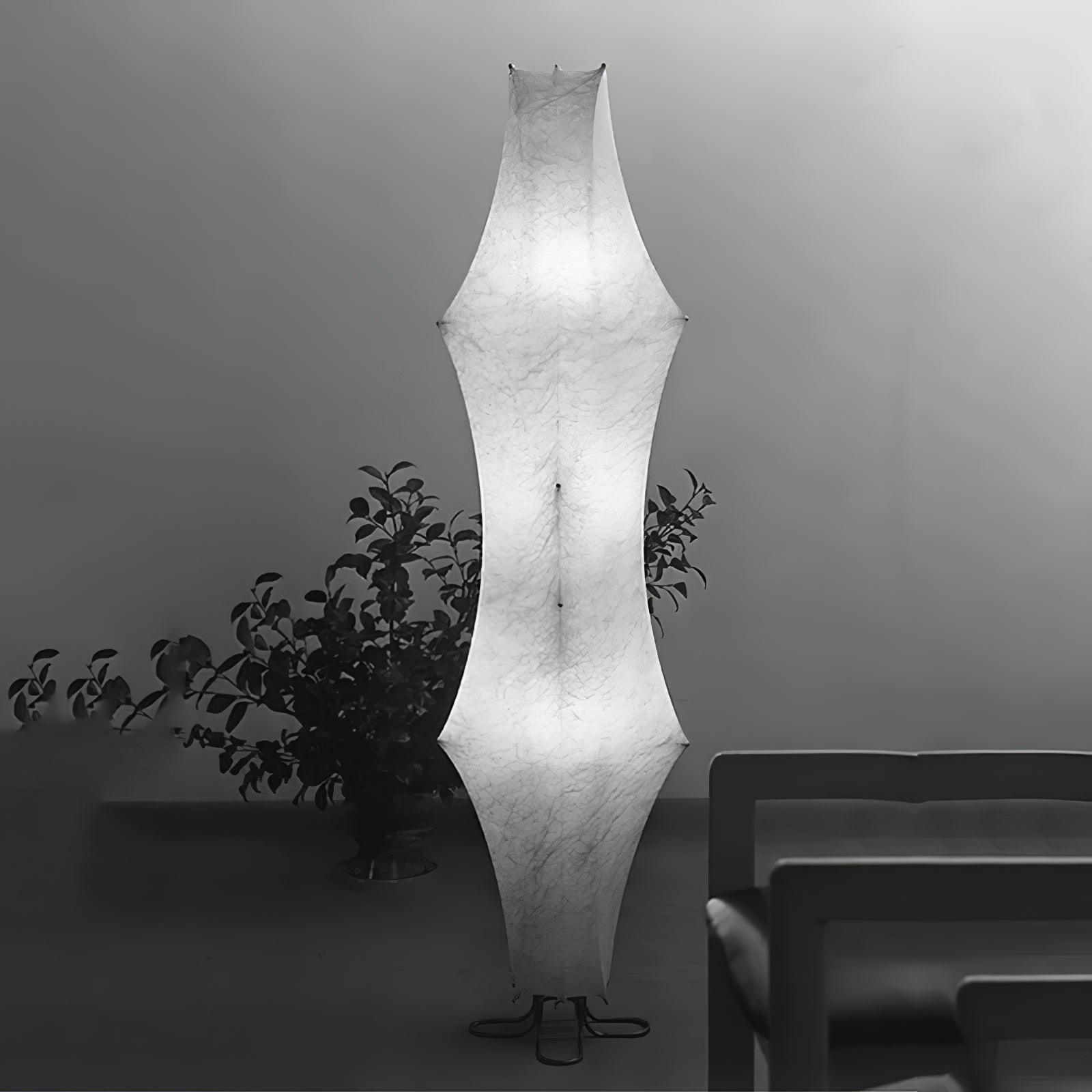 Modern Twist Silk Floor Lamp Tall Standing Light for Living Room and Bedroom