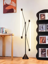 Dual Tube Modern LED Floor Lamp Minimalist Standing Light for Living Room and Office