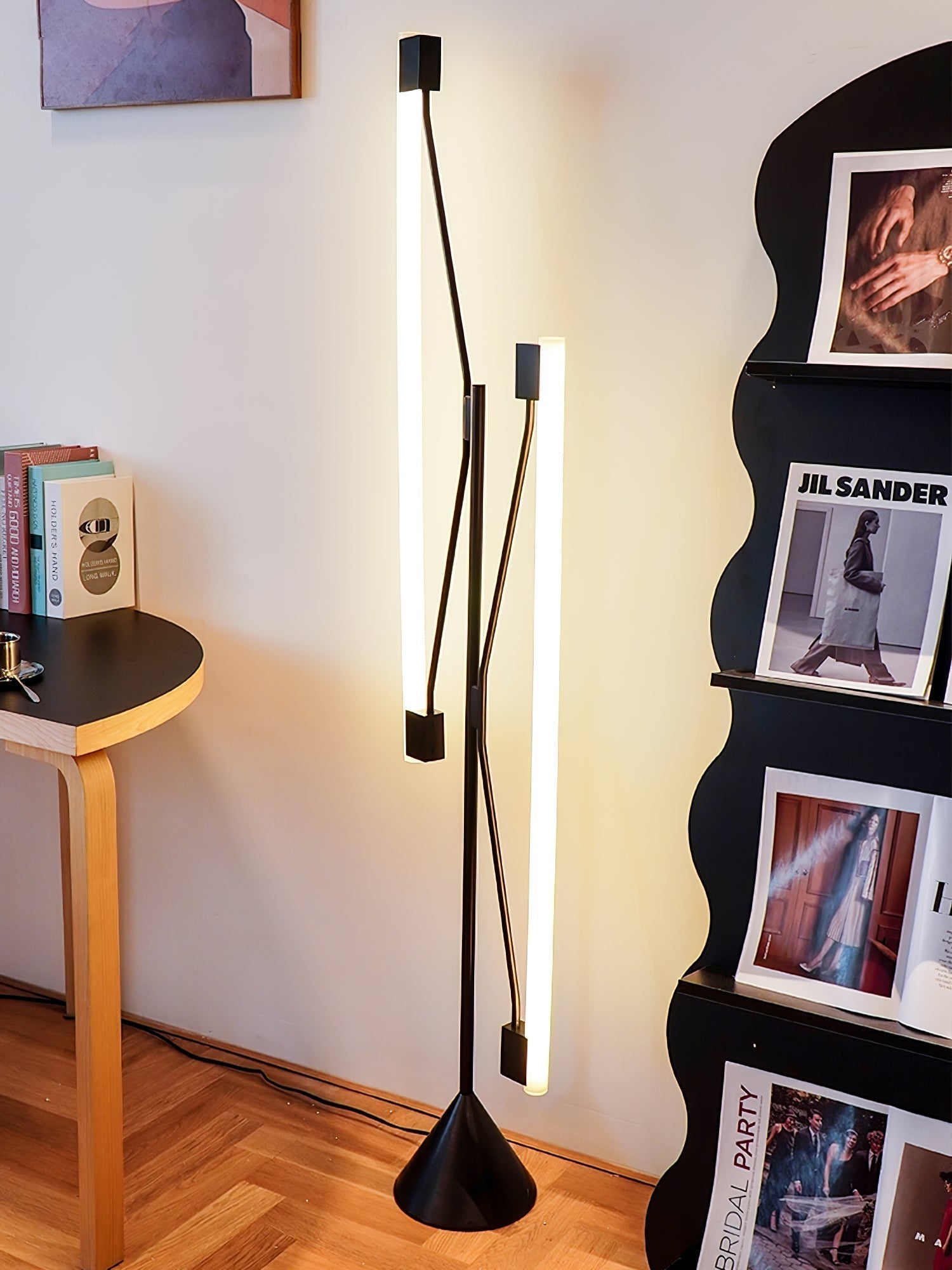 Dual Tube Modern LED Floor Lamp Minimalist Standing Light for Living Room and Office