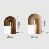Contemporary Arch Wood LED Table Lamp Minimalist U Shaped Desk Light for Home and Office
