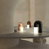 Contemporary Arch Wood LED Table Lamp Minimalist U Shaped Desk Light for Home and Office