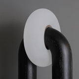 Minimalist U Shaped Wood Bedside Lamp with Acrylic Shade and Touch Control Integrated LED