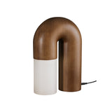 Contemporary Arch Wood LED Table Lamp Minimalist U Shaped Desk Light for Home and Office