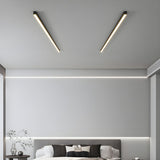 Modern Minimalism Ultra Slim Linear LED Ceiling Light Fixture with Three Color Modes and Integrated Lighting