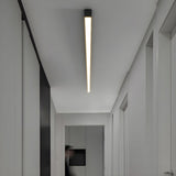Modern Minimalism Ultra Slim Linear LED Ceiling Light Fixture with Three Color Modes and Integrated Lighting