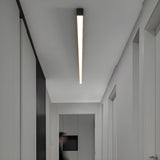 Modern Minimalism Ultra Slim Linear LED Ceiling Light Fixture with Three Color Modes and Integrated Lighting