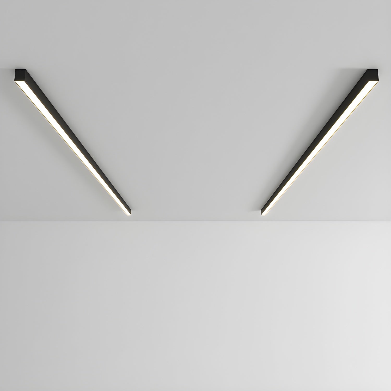 Modern Minimalism Ultra Slim Linear LED Ceiling Light Fixture with Three Color Modes and Integrated Lighting