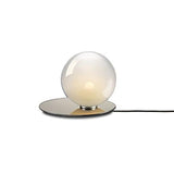 Modern Umbra Glass Sphere Table Lamp with Elliptical Shadow Effect for Desks