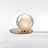 Modern Umbra Glass Sphere Table Lamp with Elliptical Shadow Effect for Desks