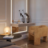 Modern Umbra Glass Sphere Table Lamp with Elliptical Shadow Effect for Desks