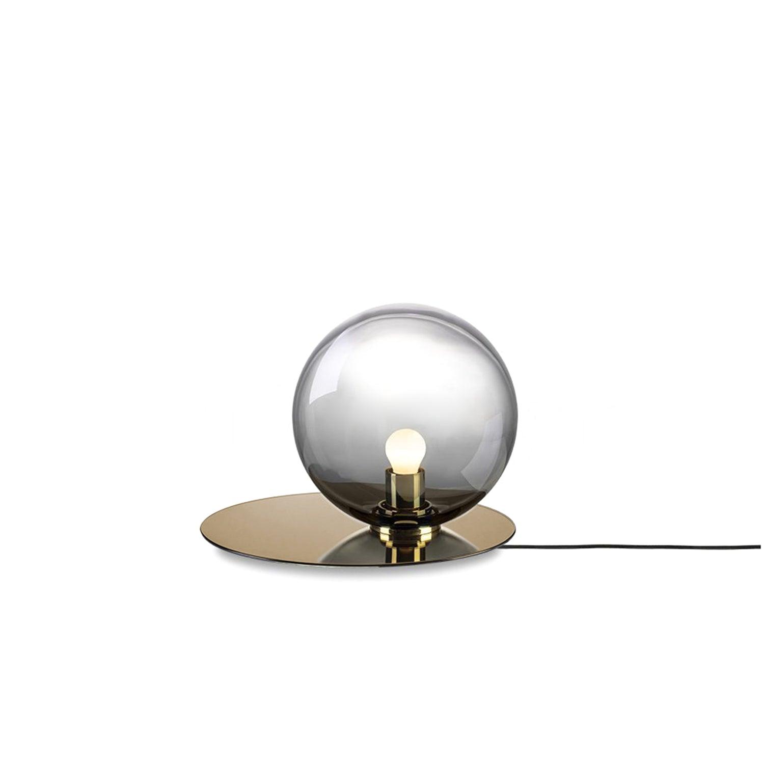 Modern Umbra Glass Sphere Table Lamp with Elliptical Shadow Effect for Desks