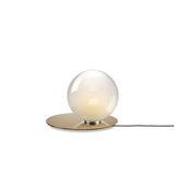 Modern Umbra Glass Sphere Table Lamp with Elliptical Shadow Effect for Desks