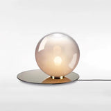 Modern Umbra Glass Sphere Table Lamp with Elliptical Shadow Effect for Desks