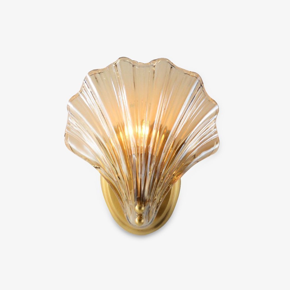 elegant-shell-shaped-brass-and-amber-glass-wall-lamp-for-modern-home-decor