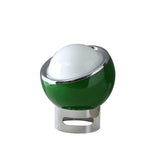 Modern Portable Glass Mushroom Desk Lamp with Stainless Steel Base and Color Finishes