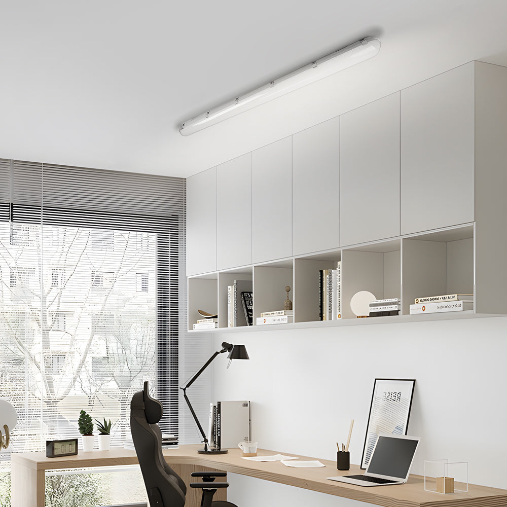 Waterproof 47 Inch LED Vapor Tight Shop Light 40W 5200 Lumens 3CCT Flush Mount Ceiling Fixture