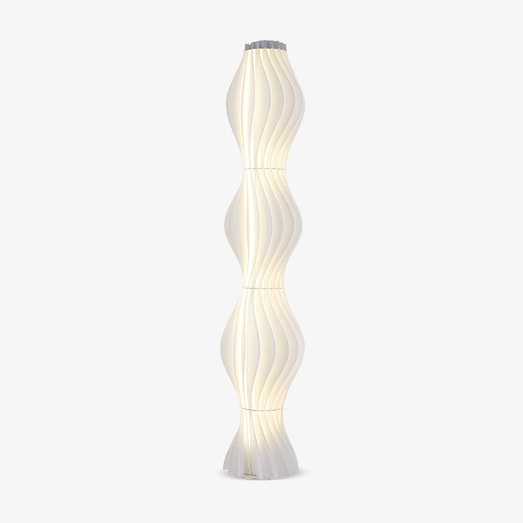 Modern Vapor Acrylic Uplight Floor Lamp with Integrated LED for Living Room Standing Light White