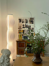 Modern Vapor Acrylic Uplight Floor Lamp with Integrated LED for Living Room Standing Light White