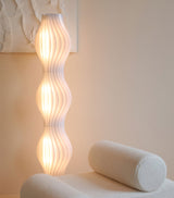 Modern Vapor Acrylic Uplight Floor Lamp with Integrated LED for Living Room Standing Light White