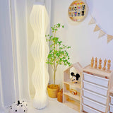 Modern Vapor Acrylic Uplight Floor Lamp with Integrated LED for Living Room Standing Light White