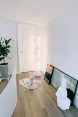 Modern Vapor Acrylic Uplight Floor Lamp with Integrated LED for Living Room Standing Light White