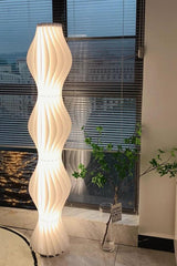 Modern Vapor Acrylic Uplight Floor Lamp with Integrated LED for Living Room Standing Light White