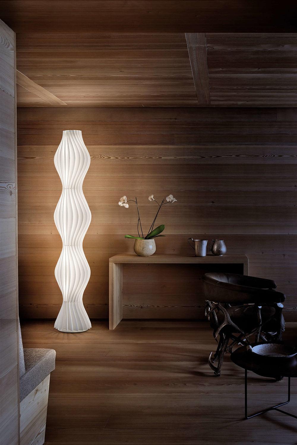 Modern Vapor Acrylic Uplight Floor Lamp with Integrated LED for Living Room Standing Light White