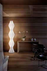 Modern Vapor Acrylic Uplight Floor Lamp with Integrated LED for Living Room Standing Light White