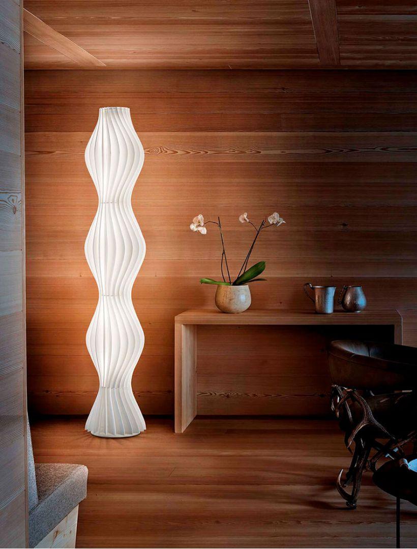 Modern Vapor Acrylic Uplight Floor Lamp with Integrated LED for Living Room Standing Light White