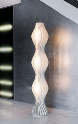 Modern Vapor Acrylic Uplight Floor Lamp with Integrated LED for Living Room Standing Light White