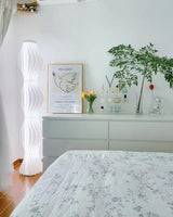 Modern Vapor Acrylic Uplight Floor Lamp with Integrated LED for Living Room Standing Light White