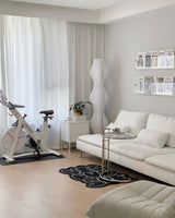 Modern Vapor Acrylic Uplight Floor Lamp with Integrated LED for Living Room Standing Light White