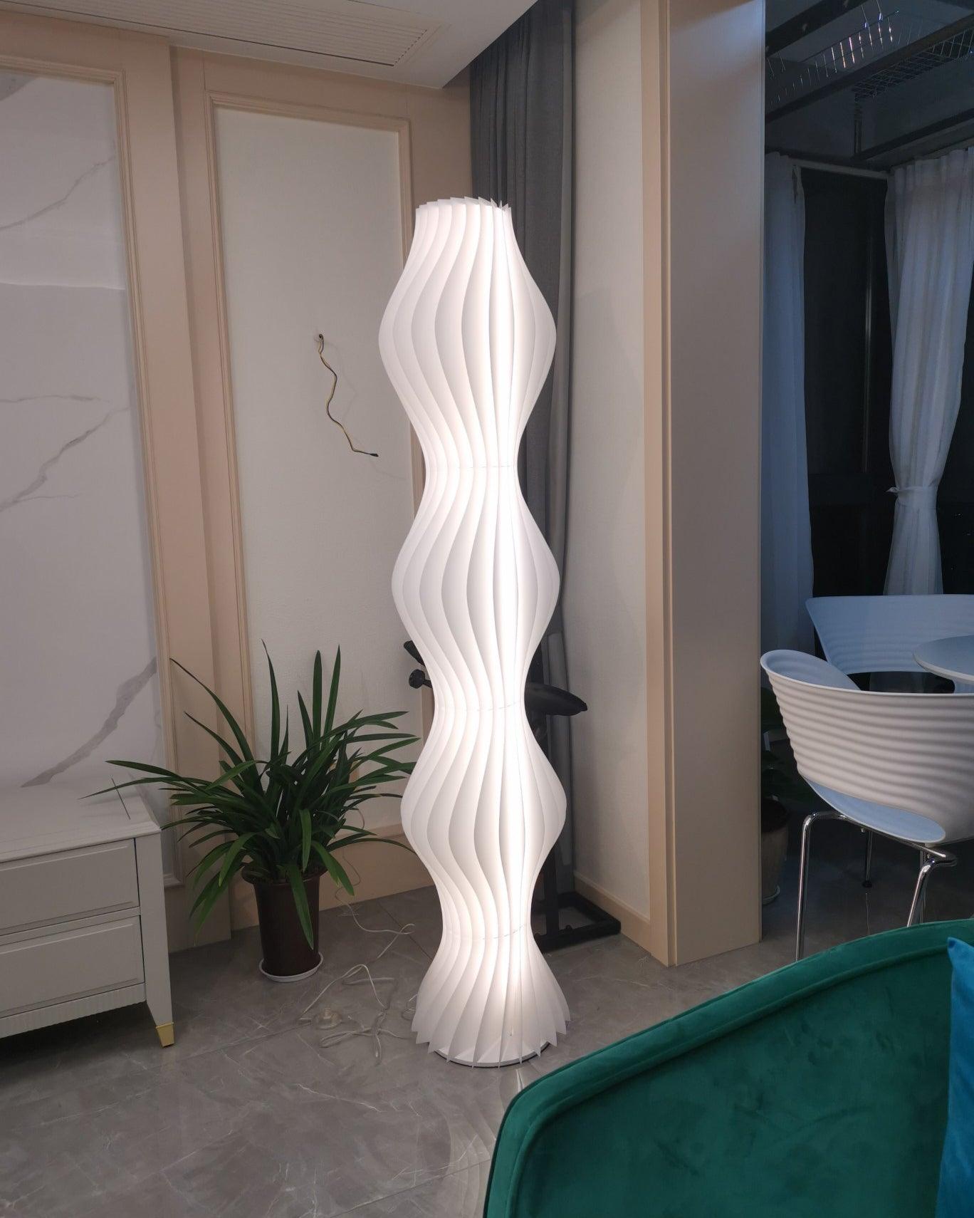 Modern Vapor Acrylic Uplight Floor Lamp with Integrated LED for Living Room Standing Light White