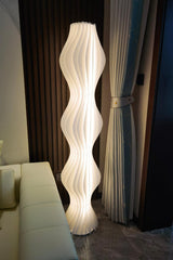 Modern Vapor Acrylic Uplight Floor Lamp with Integrated LED for Living Room Standing Light White