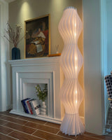 Modern Vapor Acrylic Uplight Floor Lamp with Integrated LED for Living Room Standing Light White