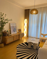 Modern Vapor Acrylic Uplight Floor Lamp with Integrated LED for Living Room Standing Light White
