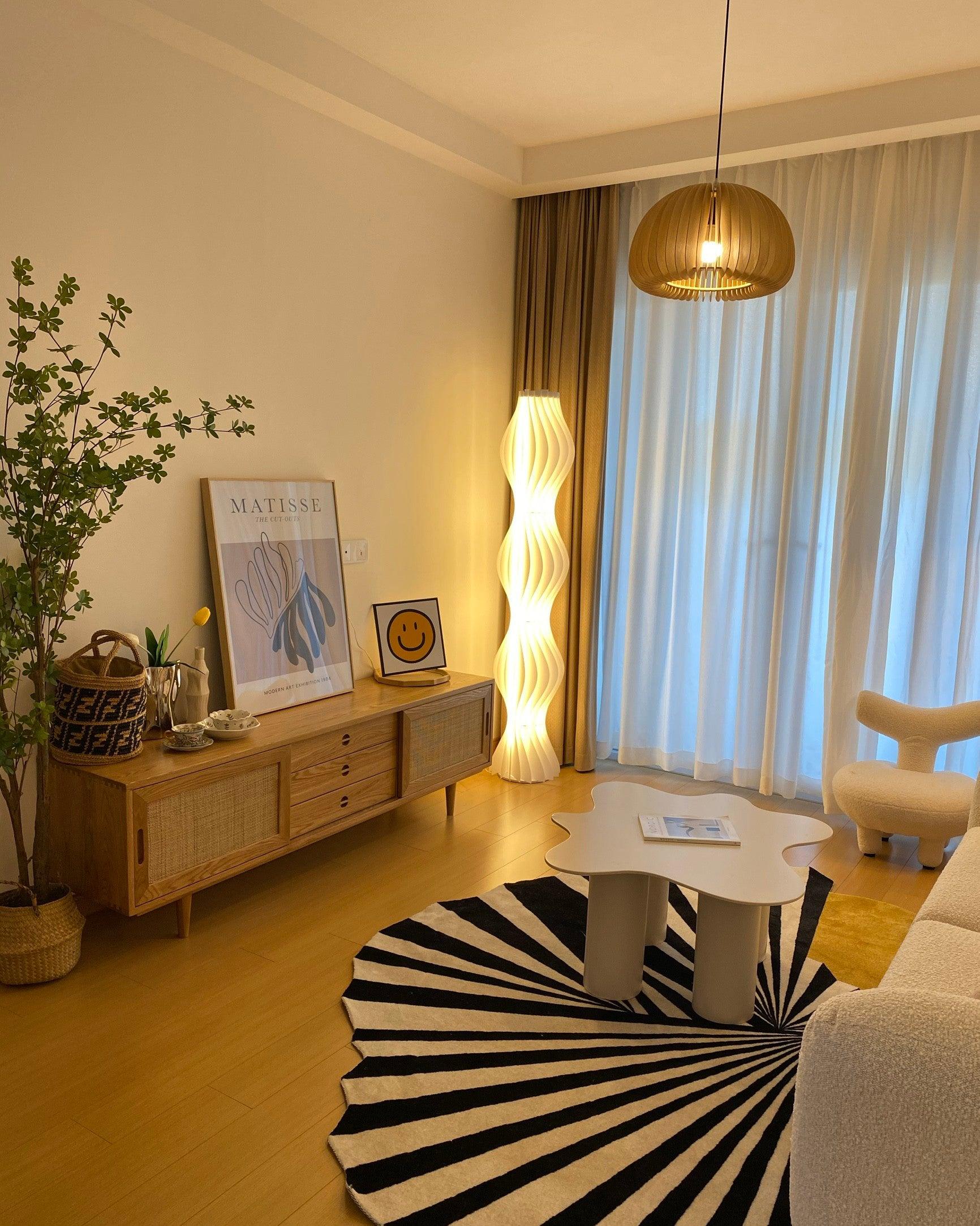 Modern Vapor Acrylic Uplight Floor Lamp with Integrated LED for Living Room Standing Light White