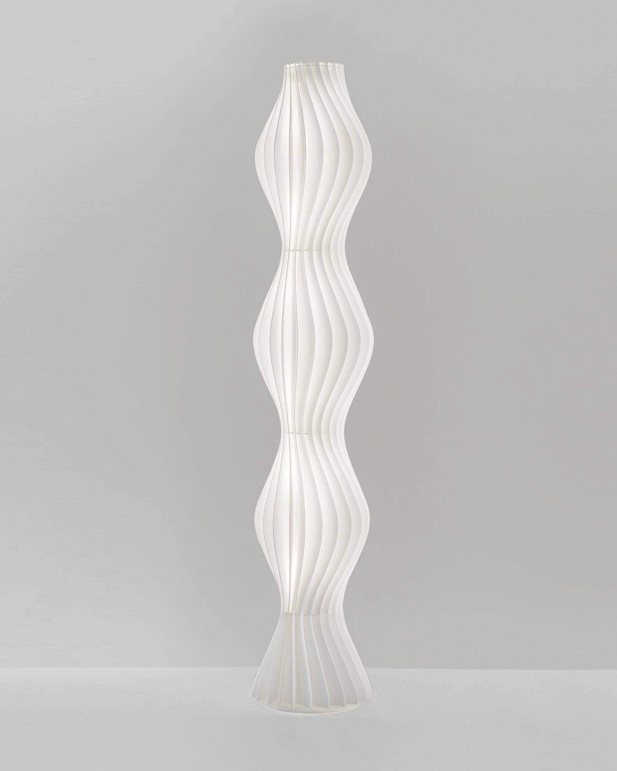 Modern Vapor Acrylic Uplight Floor Lamp with Integrated LED for Living Room Standing Light White