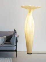 Modern Fabric Vase Floor Lamp with Integrated LED for Living Room Decor
